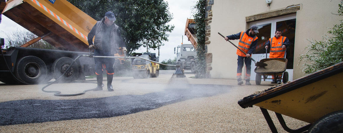 Cour en enrobé pour particulier